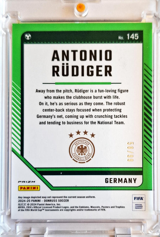 2024-25 Panini Donruss Optic Soccer Fifa Antonio Rüdiger Pink Ice Prizm /99 DFB Deutschland