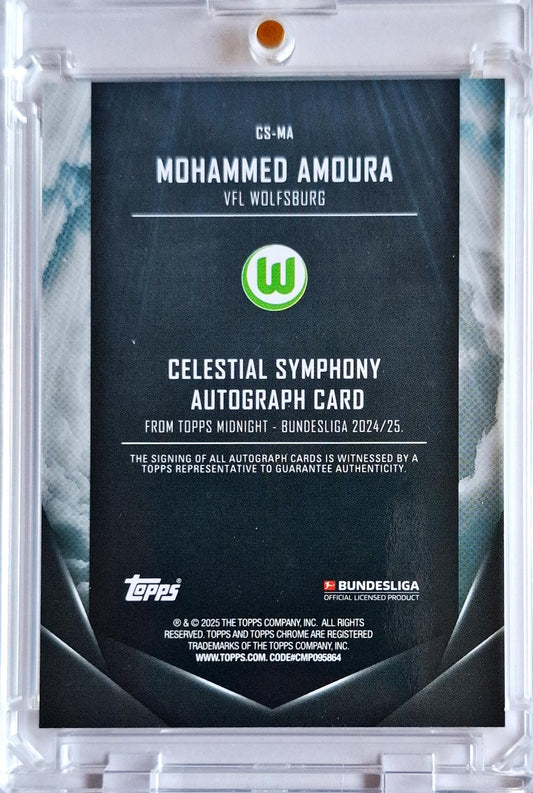 2024-25 Topps Midnight Bundesliga RC Rookie Mohammed Amoura Auto /75 VFL Wolfsburg