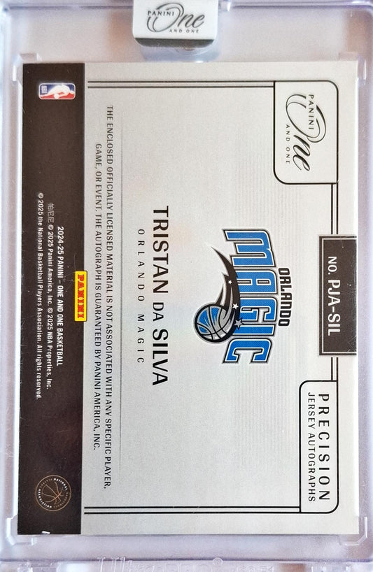 2024-25 Panini One and One Precision Tristan da Silva Rookie Patch Auto RPA 02/99 Orlando Magic
