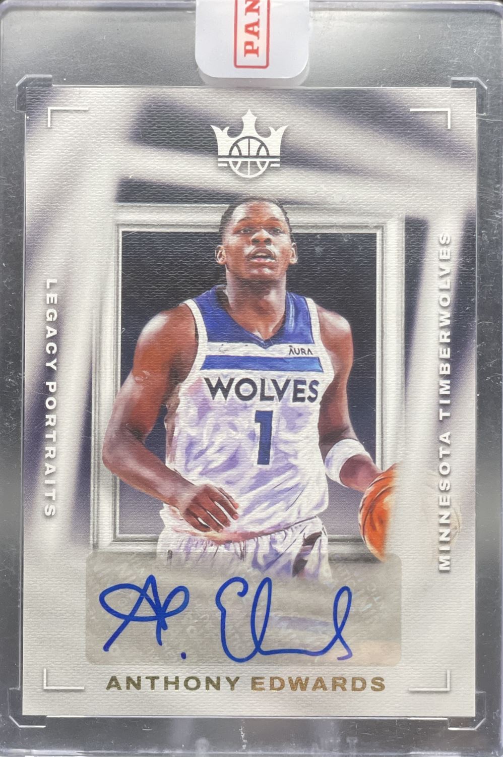 2022-23 Panini Court Kings Legacy Portraits Auto Autograph Anthony Edwards /99