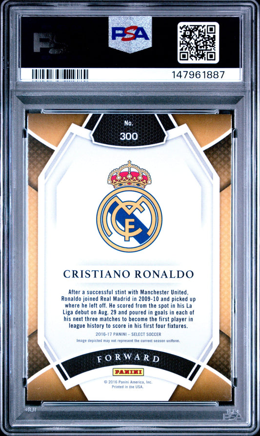 2016-17 Panini Select Soccer Multi-Color Prizm Cristiano Ronaldo PSA 9 Real Madrid