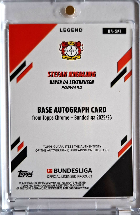 2025-26 Topps Chrome Bundesliga Stefan Kießling Gold Refractor Auto 05/50 Bayer Leverkusen