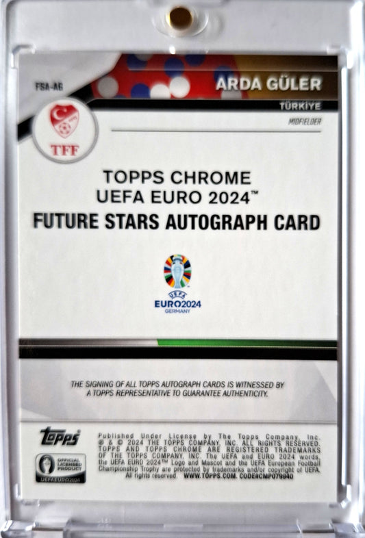 2024 Topps Chrome UEFA Euro 2024 Autograph Arda Güler Auto Türkei Türkiye