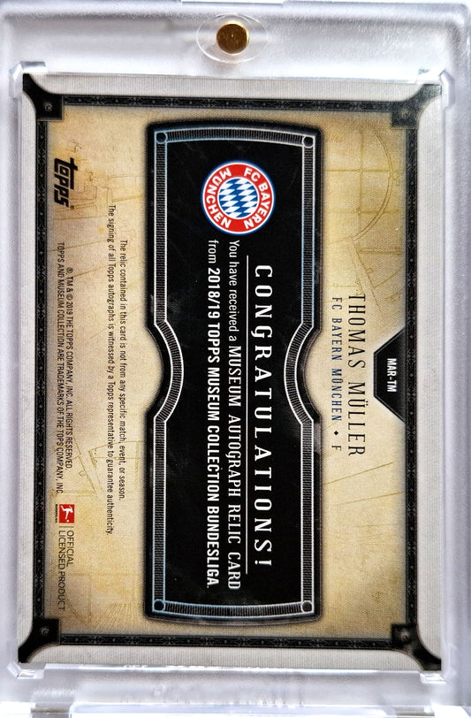 2018-19 Topps Museum Thomas Müller Auto Relic Patch 17/25 FC Bayern München
