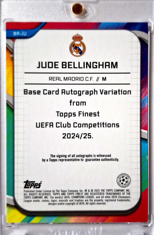 2024-25 Topps Finest UCC Black Jude Bellingham Auto 10/10 Real Madrid