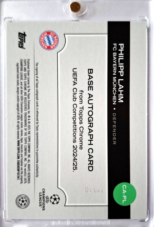 2024-25 Topps Chrome UCC Black Refractor Philipp Lahm Auto 09/10 FC Bayern München