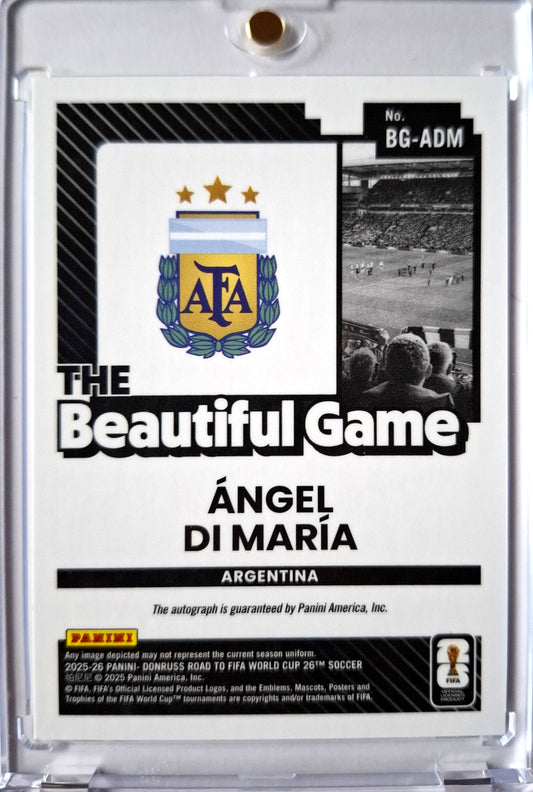 2025-26 Panini Donruss The Beautiful Game Angel Di Maria Auto Argentinien