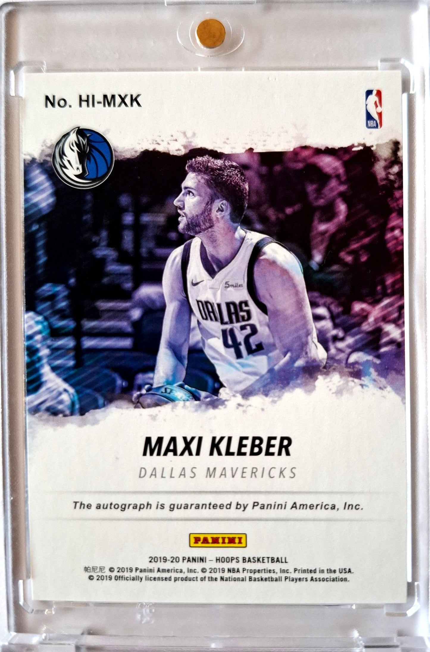 2019-20 Panini Hoops NBA Hoops Ink Maxi Kleber Auto Dallas Mavericks