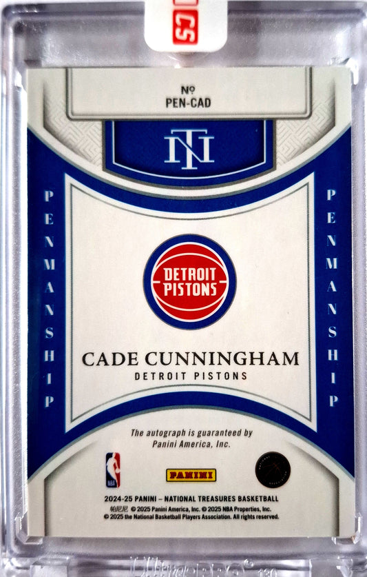2024-25 Panini National Treasures Penmanship Cade Cunningham Auto 11/25 Detroit Pistons SEALED