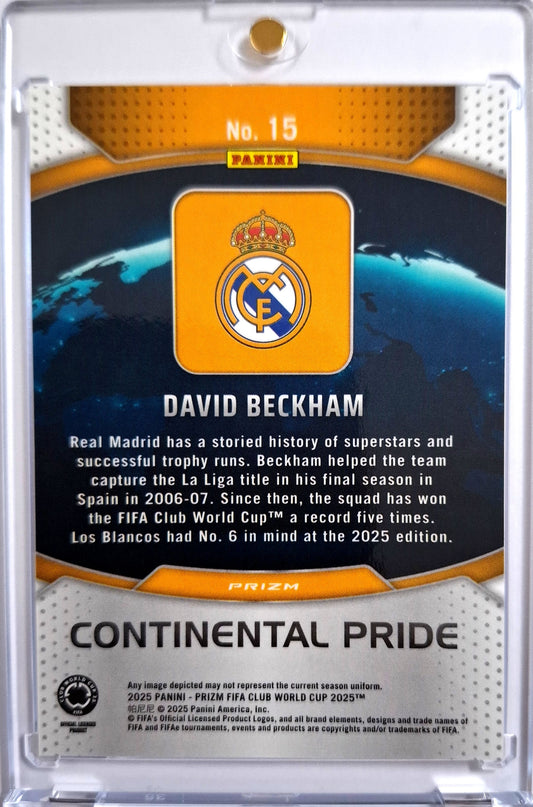 2025 Panini Prizm Fifa Club World Cup 2025 Continental Price David Beckham Real Madrid