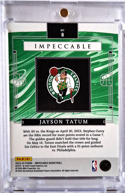 2023-24 Panini Impeccable Numbers 51 Points Jayson Tatum Case Hit 34/51 Boston Celtics