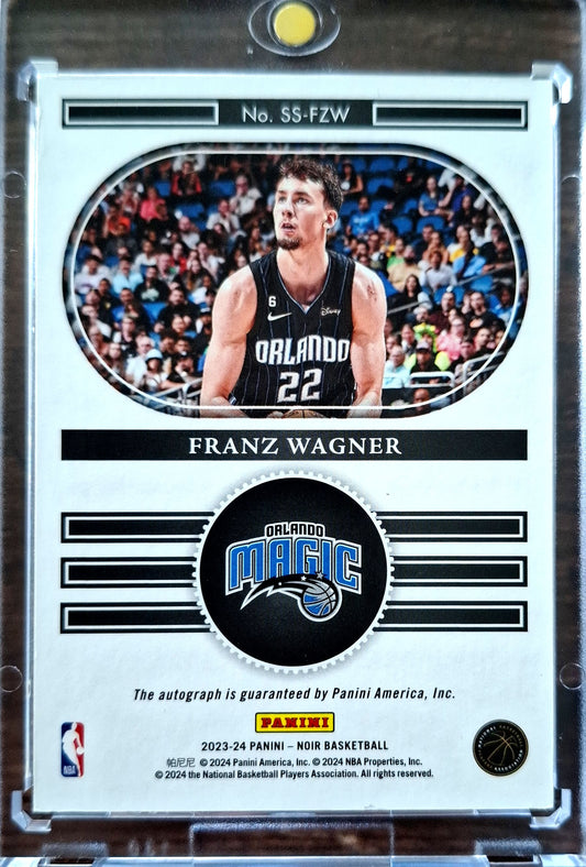 2022-23 Panini Noir Snapshot Signatures Franz Wagner Auto 19/25 Orlando Magic