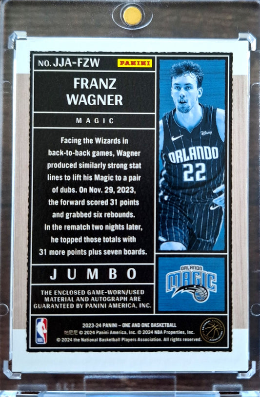 2023-24 Panini One and One Jersey Autograph Franz Wagner Auto 76/99 Orlando Magic