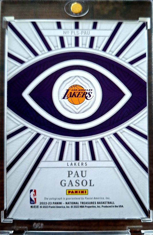 2022-23 Panini National Treasures Peerless Signatures Pau Gasol Auto 24/49 Los Angeles Lakers