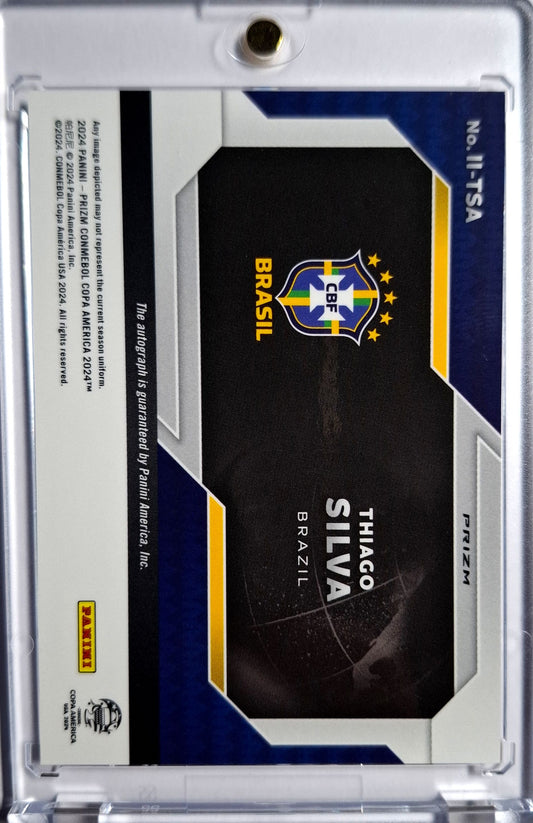 2024 Panini Prizm Copa America International Ink Thiago Silva Pulsar Auto Brasilien