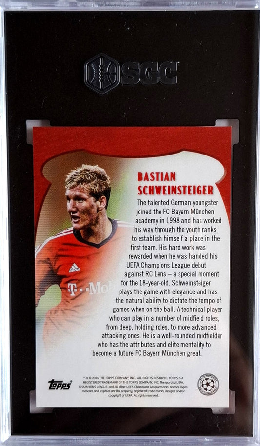 2024 Topps UCL Bastian Schweinsteiger Lost Rookie Card Autographed 09/25 SGC 10 Auto 10 Bayern München