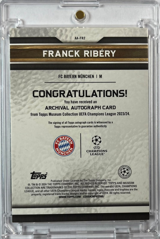 2023-24 Topps Museum Collection UCC Archival Auto Ruby V2 Franck Ribery 15/25 FC Bayern München