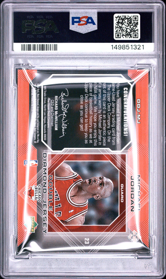 2004 Upper Deck Black Diamond Jersey Michael Jordan 20/250 Chicago Bulls PSA 4