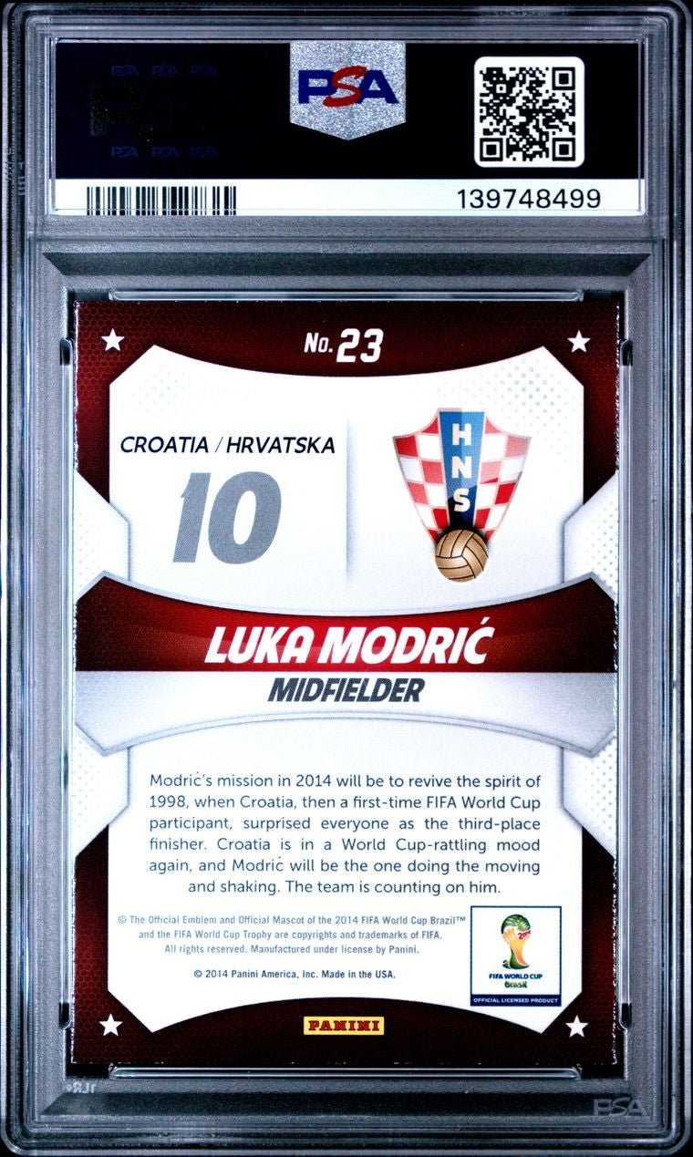 2014 Panini Prizm World Cup Stars Luka Modric PSA 9 Kroatien