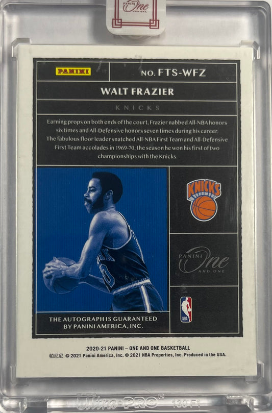 2020-21 Panini One and One On Card Auto Walt Frazier 52/99 New York Knicks