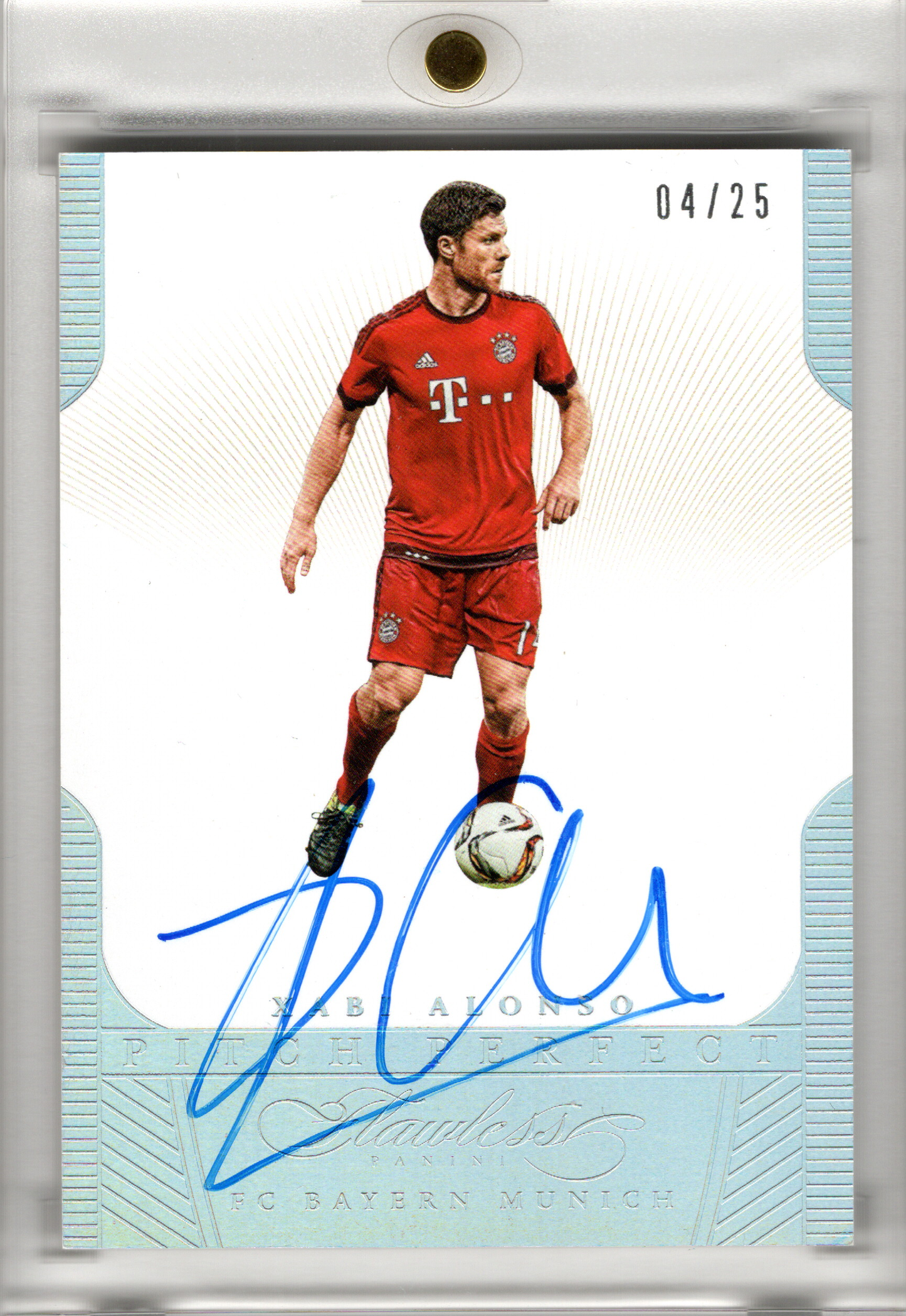 2015-16 Panini Flawless Soccer Pitch Perfect Auto Xabi Alonso /25 FC Bayern
