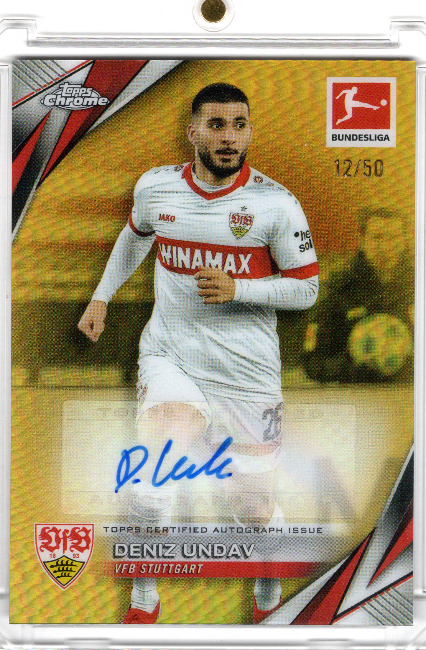 2024-25 Topps Chrome Bundesliga Gold Refractor Auto Deniz Undav /50 VfB Stuttgart