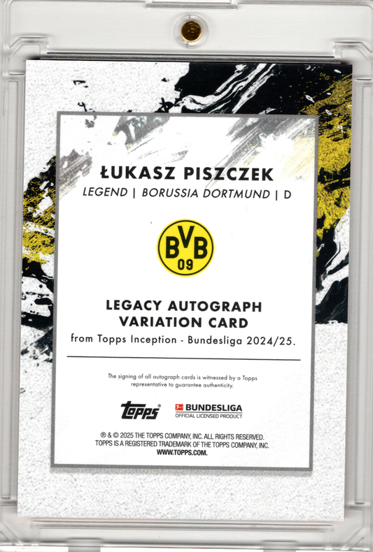 2024-25 Topps Inception Bundesliga Legacy Auto Orange Lukasz Piszczek /25 BVB Borussia Dortmund