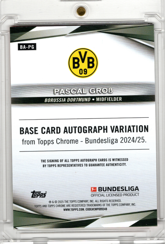 2024-25 Topps Chrome Bundesliga Orange Pascal Groß Auto /25 BVB Borussia Dortmund
