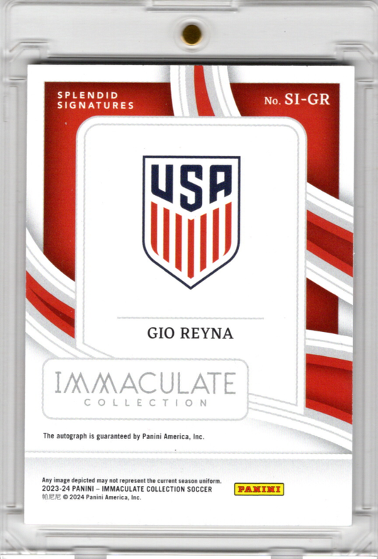2023-24 Panini Immculate Splendid Signatures Auto Blue Gio Reyna 04/25 USA