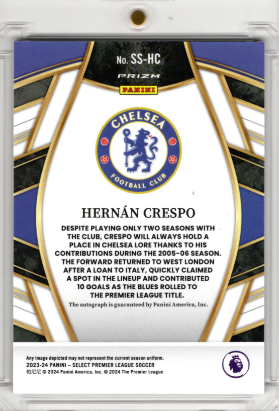 2023-24 Panini Select Premier League Auto Peacock Hernan Crespo Chelsea FC