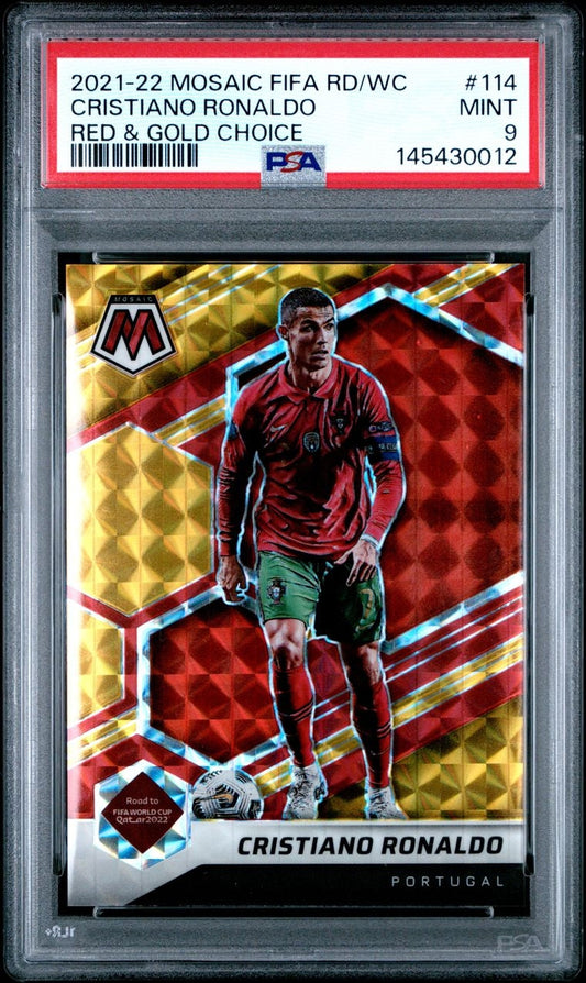 Gegradete Cristiano Ronaldo Trading Card im PSA Slab als Beispiel für hochwertige Sportkarten und Sammelkarten