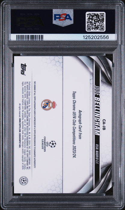 2023-24 Topps Chrome UCC Gold Refractor Auto Jude Bellingham 11/50 PSA 9 Real Madrid