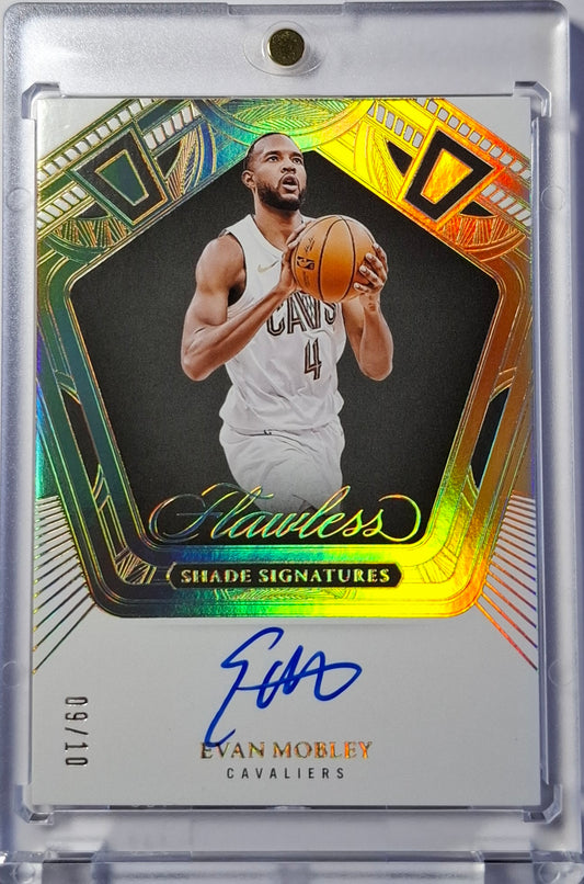 2024-25 Panini Flawless Shade Signatures Gold Evan Mobley Auto /10 Cleveland Cavaliers