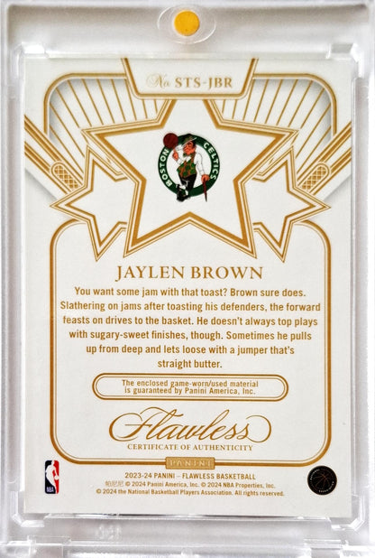 2023-24 NBA Panini Flawless Star Swatches Patch Jaylen Brown /25