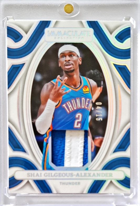 2023-24 NBA Panini Immaculate Blockchain Patch Game Worn Shai Gilgeous-Alexander SGA /15