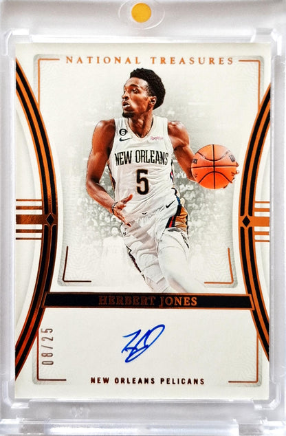 2023-24 Panini National Treasures Signatures Auto Herbert Jones /25