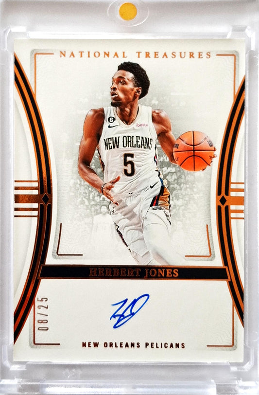 2023-24 Panini National Treasures Signatures Auto Herbert Jones /25