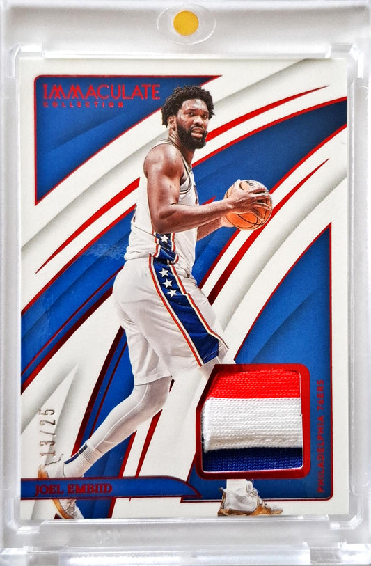 2023-24 NBA Panini Immaculate Swatches Patch Game Worn Joel Embiid /25