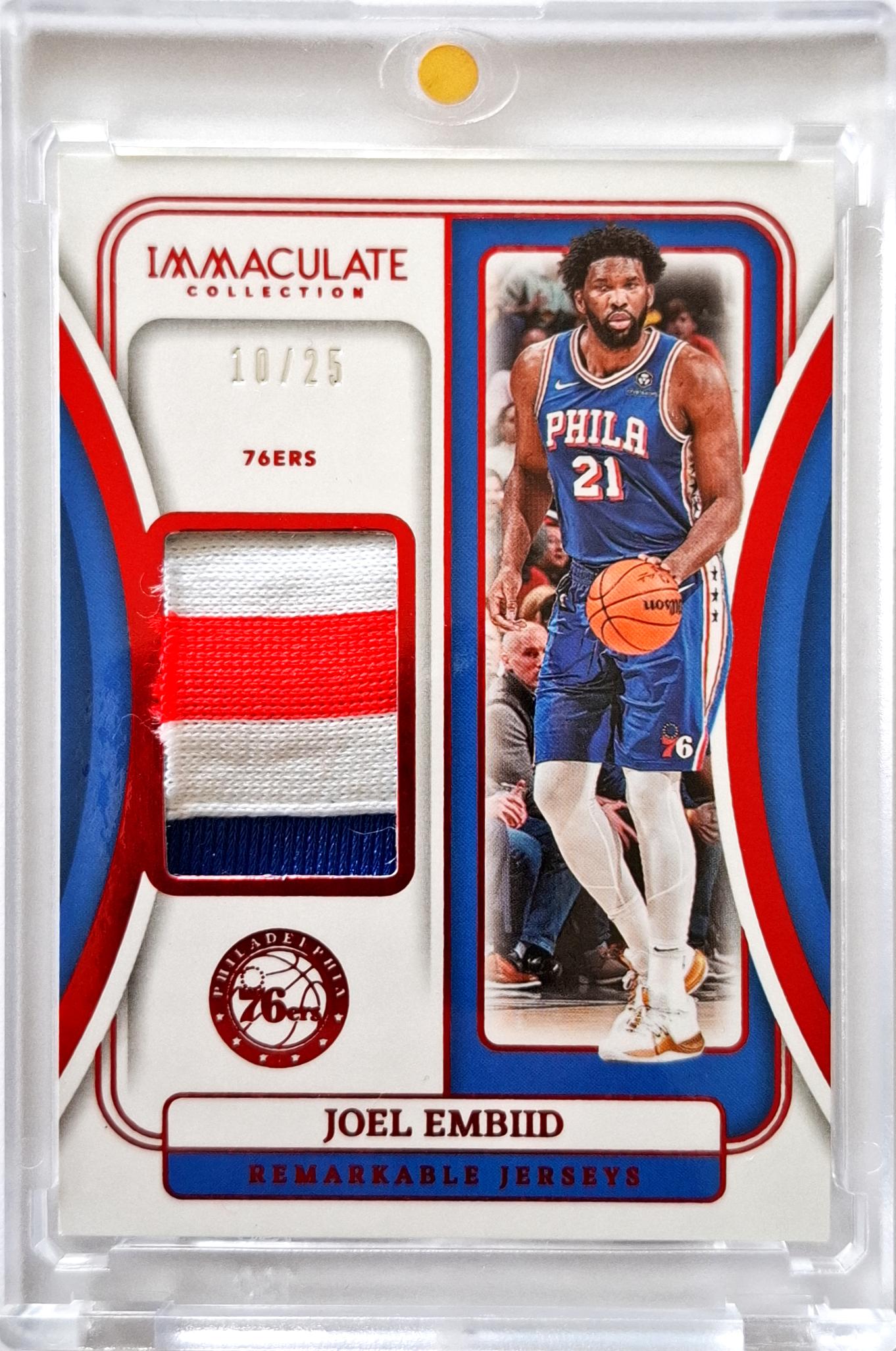 2023-24 NBA Panini Immaculate Remarkable Jerseys Patch Game Worn Joel Embiid /25
