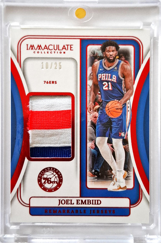 2023-24 NBA Panini Immaculate Remarkable Jerseys Patch Game Worn Joel Embiid /25