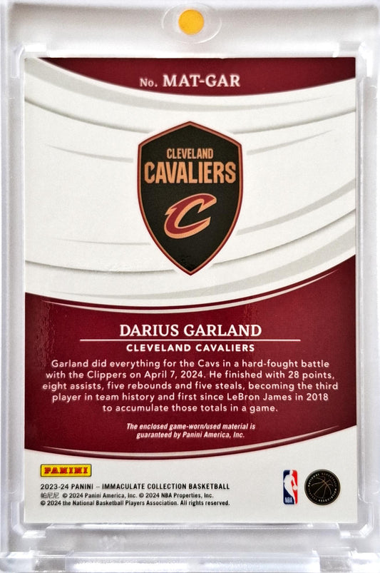 2023-24 NBA Panini Immaculate Materials Patch Game Worn Darius Garland /25