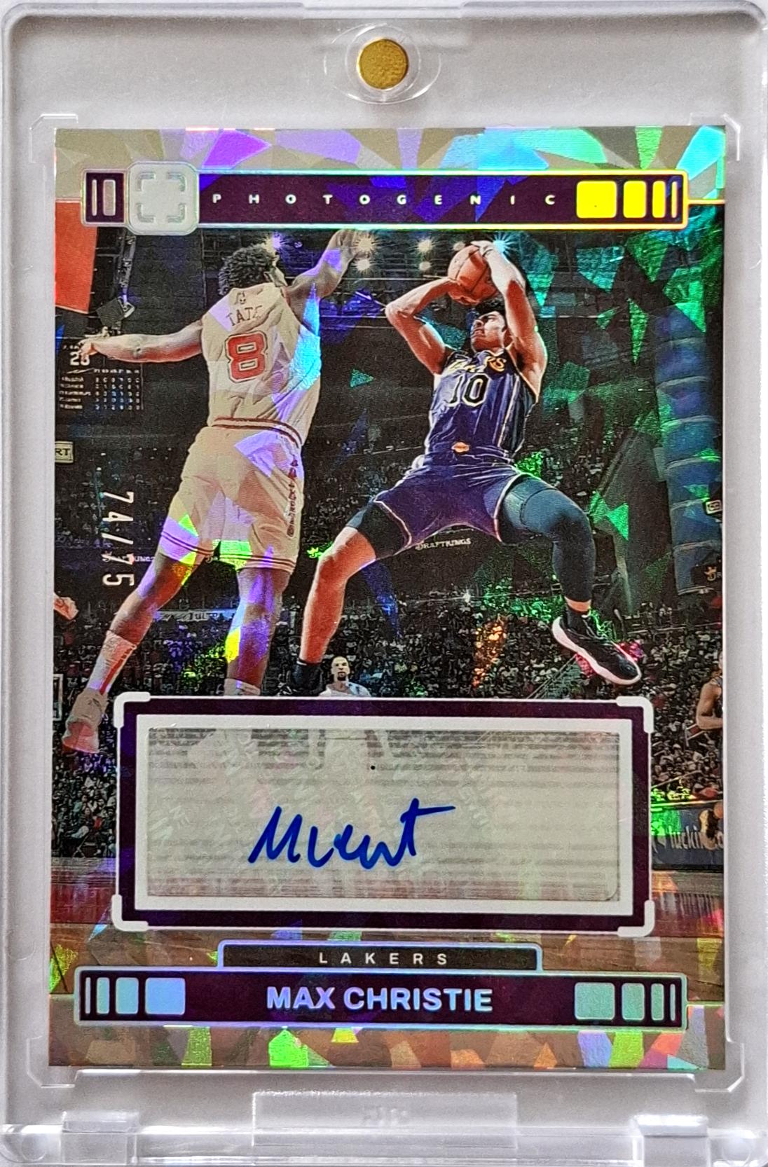 2023-24 NBA Panini Photgenic Veteran Cracked Ice Auto Max Christie /75