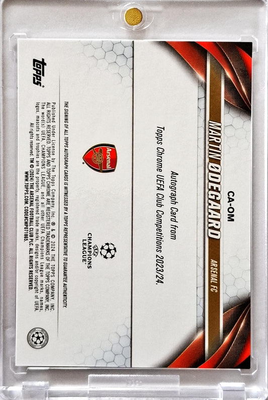 2023-24 Topps Chrome UCC Martin Odegaard Autograph Auto Arsenal FC