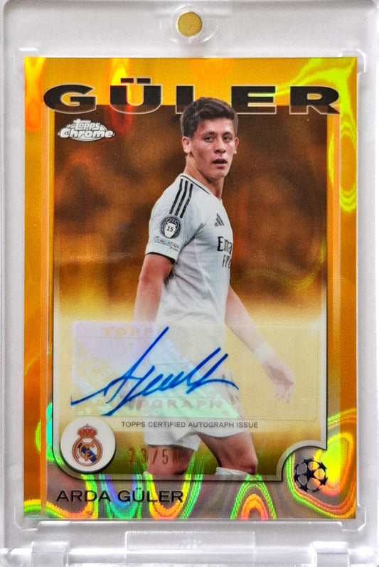 2024-25 Toppc Chrome UCC Autograph Auto Gold Arda Güler /50