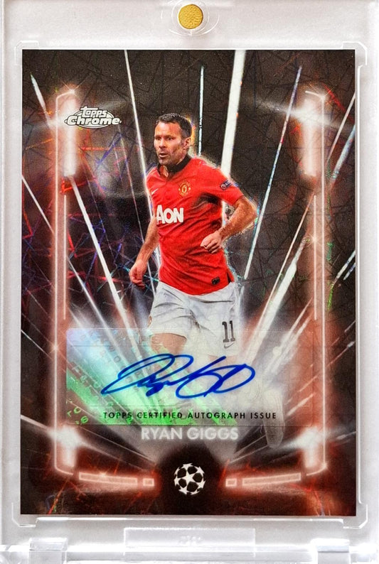 2024-25 Topps Chrome Black Lazer Auto Ryan Giggs