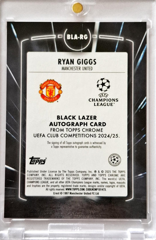 2024-25 Topps Chrome UCC Black Lazer Autograph Auto Ryan Giggs