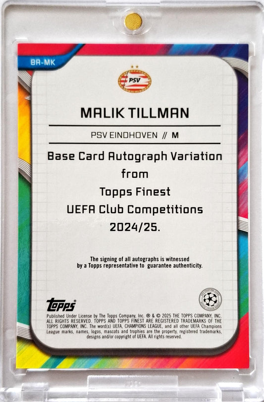 2024-25 Topps Finest UCC Autograph Auto Pink Malik Tillman /75