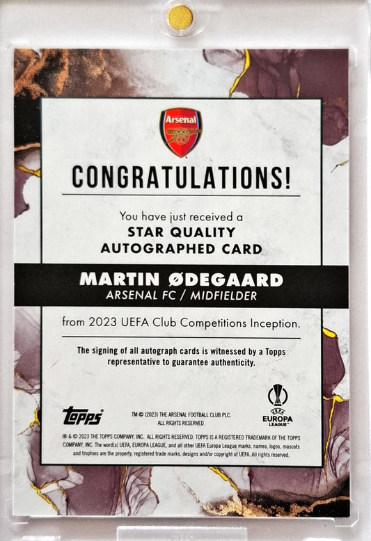 2023 Topps UCC Inception Martin Odegaard Autograph Auto /25 Arsenal FC