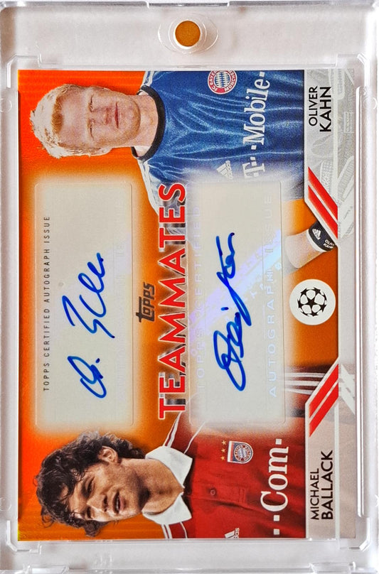 2024-25 Topps UCC Teammates Dual Auto Ballack / Kahn /25