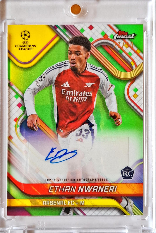2024-25 Topps Finest UCC Auto Rookie Ethan Nwaneri /99